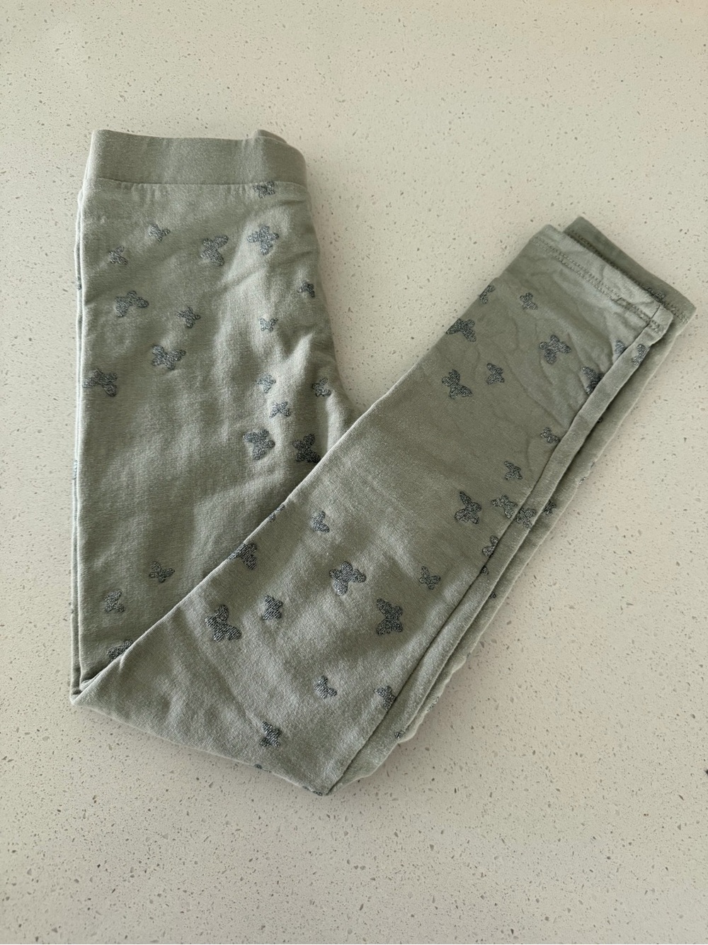H&M Sage Green Butterfly Print Leggings